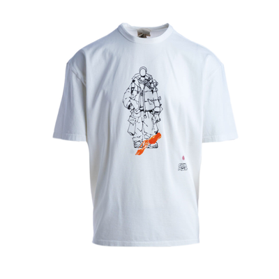 T-ShirtsTop Unisex AUTHENTIC KANAF KFF T-Shirt WHITE-NEON ORANGE-SILVER