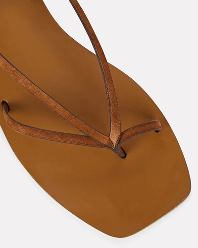 Shop A.emery Nolan Suede Ankle Wrap Sandals In Sienna