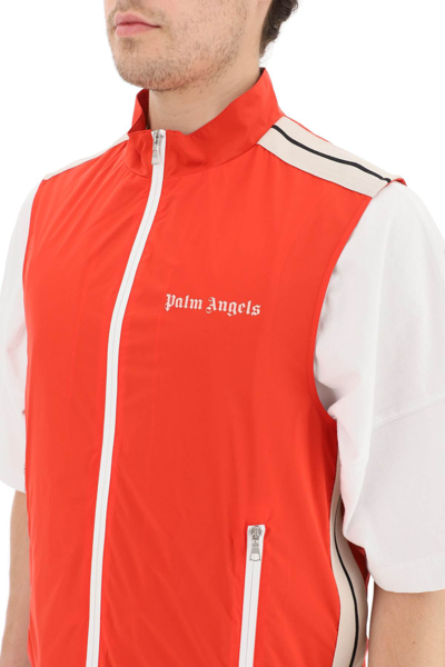 Shop Palm Angels Sports Vest With Logo In Red