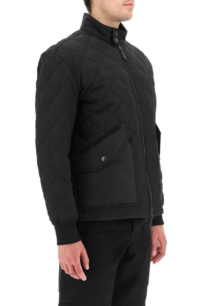 Diamond-quilted Thermoregulated Jacket In Black