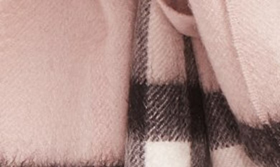 Shop Burberry Giant Icon Check Cashmere Scarf In Ash Rose