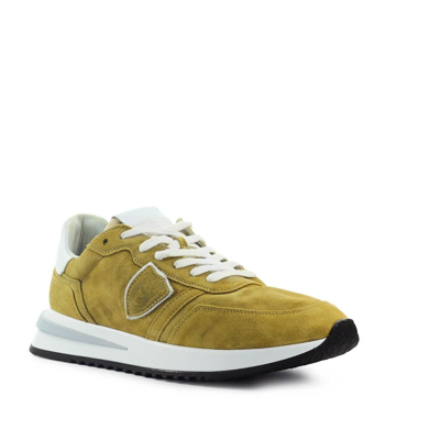 Shop Philippe Model Men's Yellow Leather Sneakers