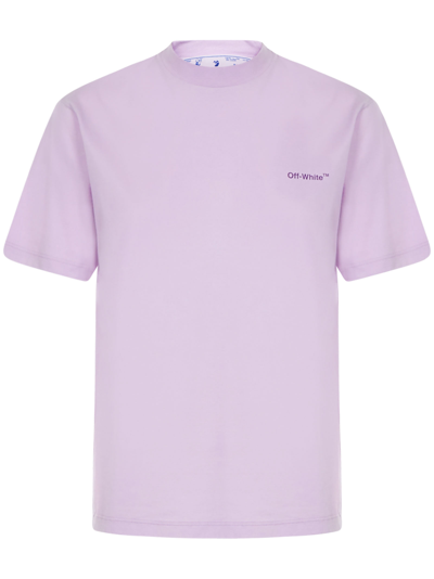 Shop Off-white T-shirt In Lilac