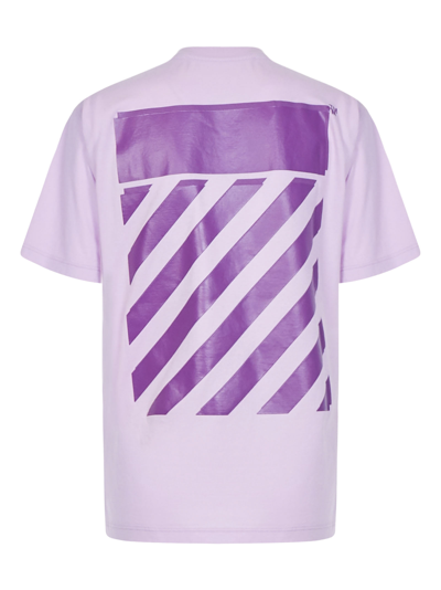 Shop Off-white T-shirt In Lilac