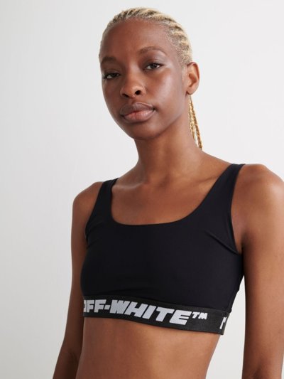 Shop Off-white Athl Logo Band Top In Black