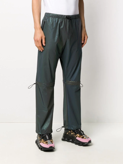 Shop Marcelo Burlon County Of Milan Drawstring Trousers In 1010 Black Black