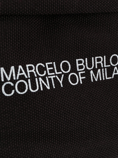Shop Marcelo Burlon County Of Milan Logo Print Belt Bag In 1001 Black White
