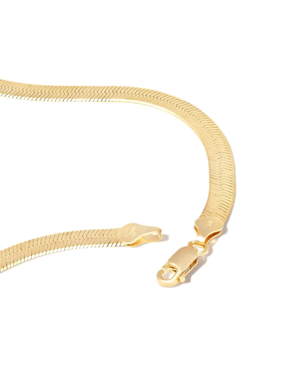 Shop Loren Stewart Herringbone Chain Necklace In Gold