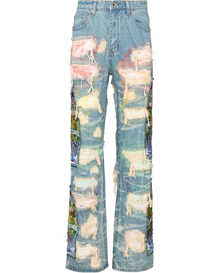 Who Decides War Roygbiv Fusion Straight Leg Jeans In Blue | ModeSens