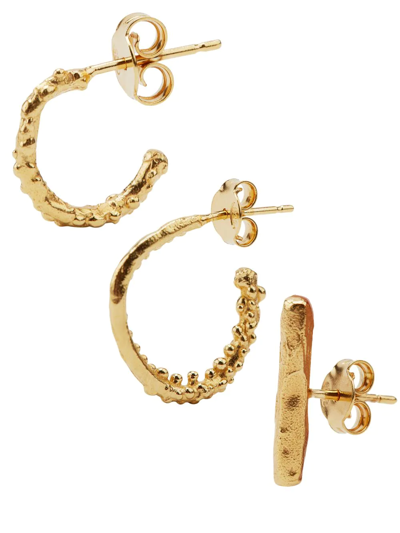 Alighieri Starry Night Earrings Set Of Three In Gold