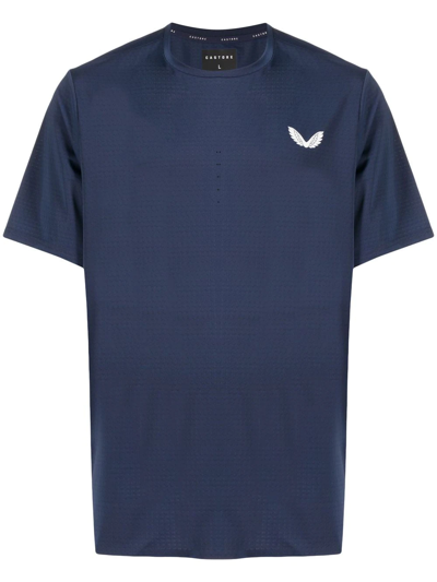 Shop Castore Mist Active Logo-print T-shirt In Blau