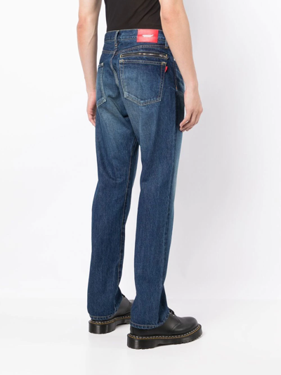 Shop Undercover Mid-rise Straight-leg Jeans In Blau