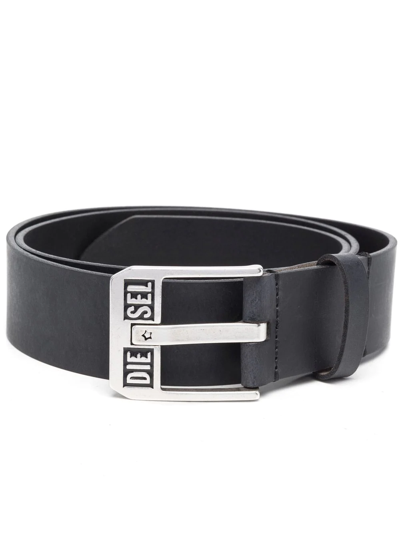 Shop Diesel Bluestar Ii Leather Belt In Schwarz