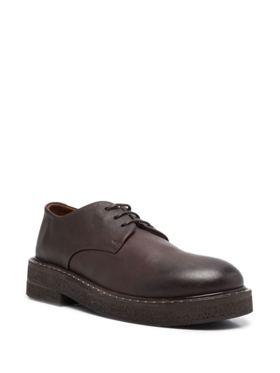 Shop Marsèll Lace-up Leather Oxford Shoes In Brown