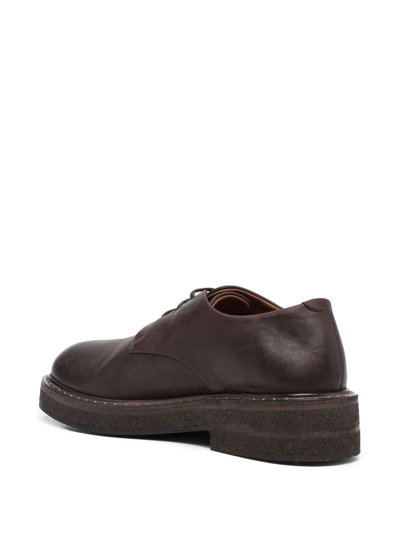 Shop Marsèll Lace-up Leather Oxford Shoes In Brown