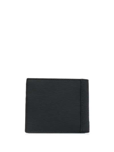 Shop Michael Kors Logo-plaque Leather Wallet In Black