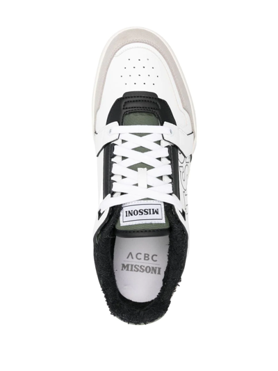 Shop Missoni X Acbc 90's Basket Low-top Sneakers In White