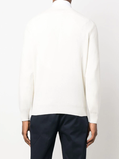 Shop Brunello Cucinelli Crew-neck Knitted Cashmere Jumper In Neutrals