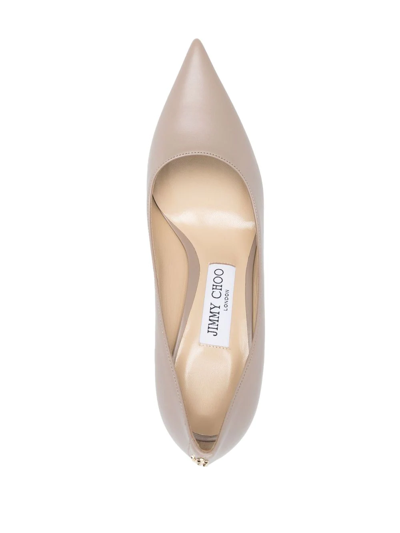 Shop Jimmy Choo Love Pointed-toe 85mm Pumps In Nude
