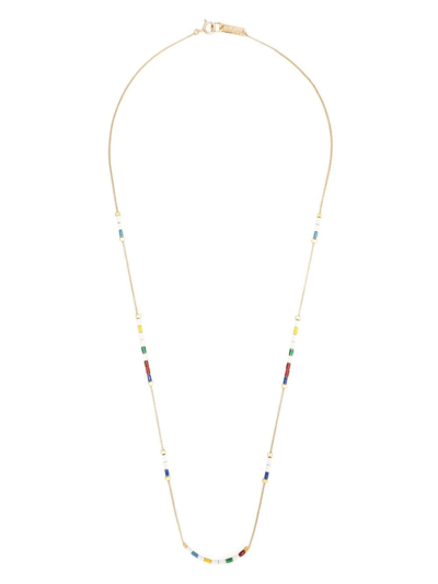 Shop Isabel Marant Bead-charm Long Necklace In Gold