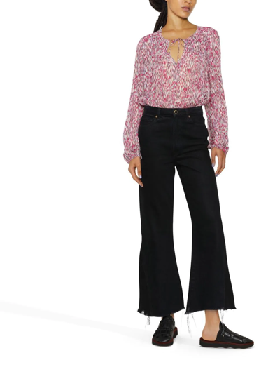 Isabel Marant Étoile Daytonea Floral Long Sleeve Blouse In Rosa