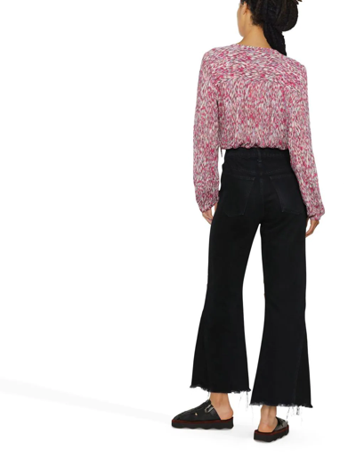 Isabel Marant Étoile Daytonea Floral Long Sleeve Blouse In Rosa