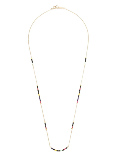 Shop Isabel Marant Bead-charm Long Necklace In Gold