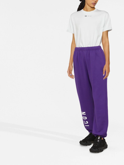 Dsquared2 Icon Logo-print Track Pants In Purple