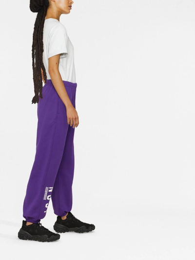 Dsquared2 Icon Logo-print Track Pants In Purple