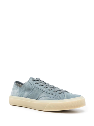 Shop Tom Ford Lace-up Sneakers In Blau