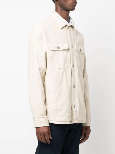 Shop Apc Long-sleeve Shirt Jacket In Nude