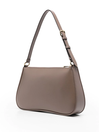 Shop Ferragamo Vara Bow Mini Shoulder Bag In Braun