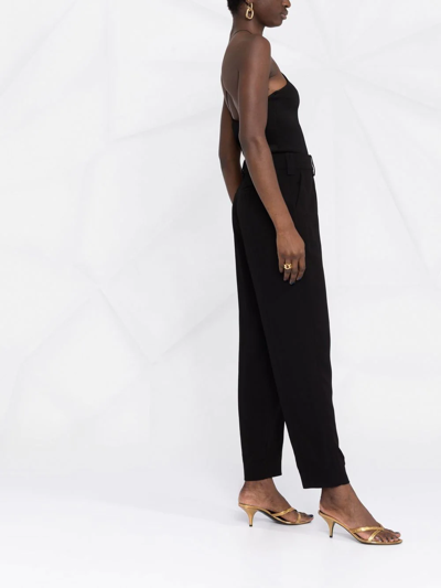 Balmain Cotton Tapered Trousers In Schwarz