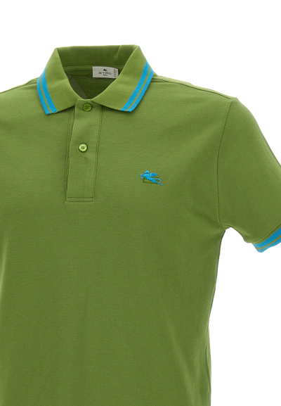 Shop Etro T-shirts And Polos Green