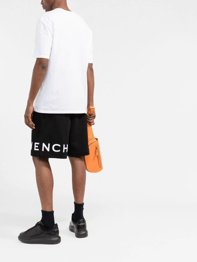 Shop Givenchy Logo-print Track Shorts In Black