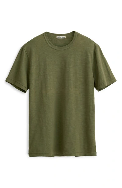 Shop Alex Mill Solid Slub T-shirt In Army Olive