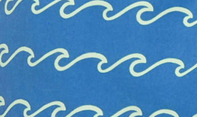Shop Tom & Teddy Wave Print Swim Trunks In Seafoam