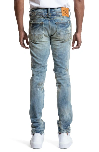 Shop Prps Hansel Distressed Skinny Fit Jeans In Light Indigo