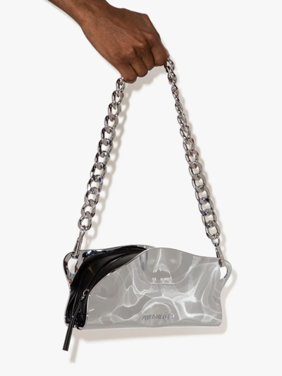 Shop Published By Mayzie Chrome Shoulder Bag In Silber