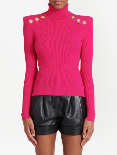 Shop Balmain Sweaters Fuchsia