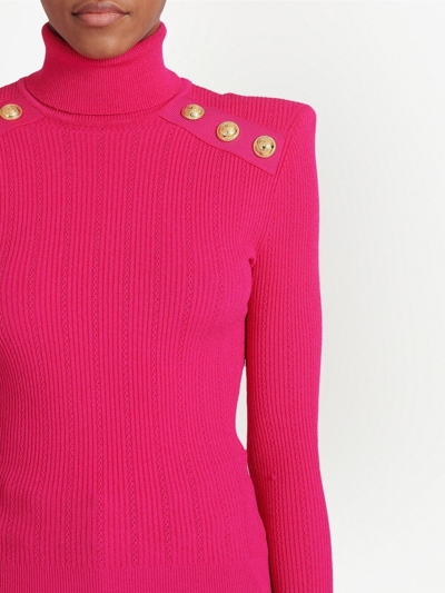 Shop Balmain Sweaters Fuchsia