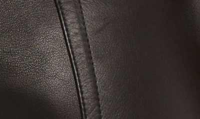 Shop Golden Goose Flare Leg Leather Crop Pants In Black