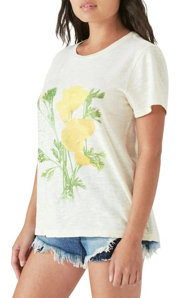 Shop Lucky Brand Poppy Postcard Graphic Tee In Light Grey