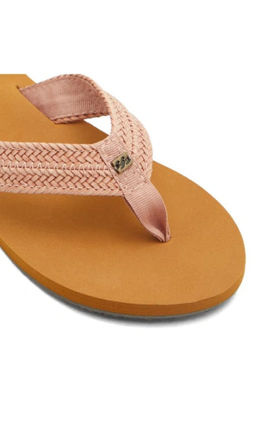 Shop Billabong Kai Weave Flip Flop In Open Pink