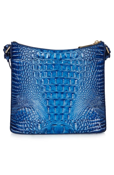 Shop Brahmin Katie Croc Embossed Leather Crossbody Bag In Vista Blue Ombre Melbourne