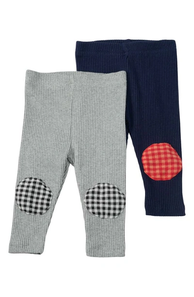Shop Ashmi And Co Ashmi & Co. Frankie Knee Patch Cotton Pants In Gray