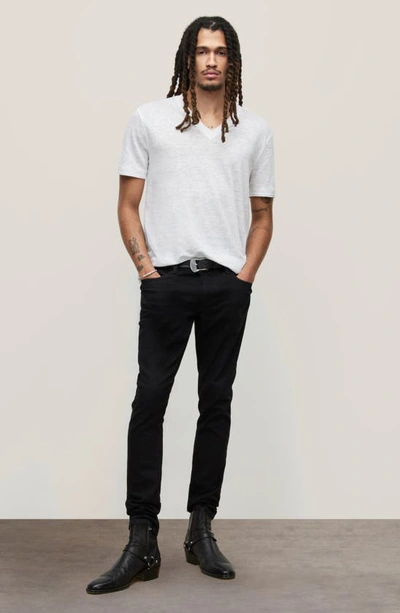 Shop John Varvatos Slim Fit Linen V-neck T-shirt In White
