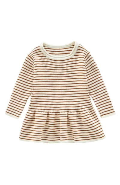 Ashmi And Co Rylee Stripe Cotton Dress In Brown