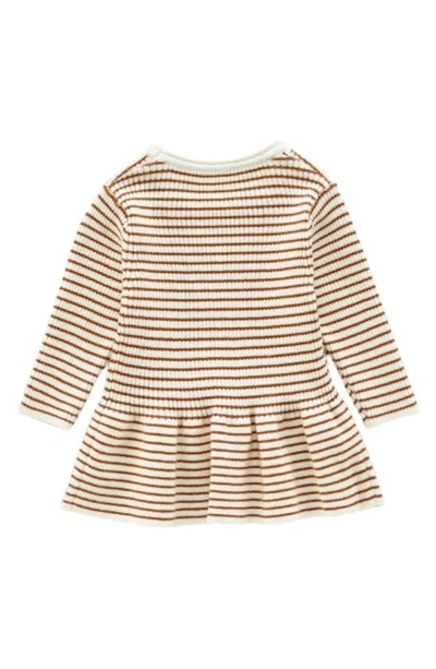 Ashmi And Co Rylee Stripe Cotton Dress In Brown