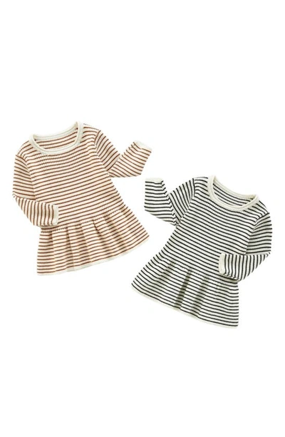 Ashmi And Co Rylee Stripe Cotton Dress In Black